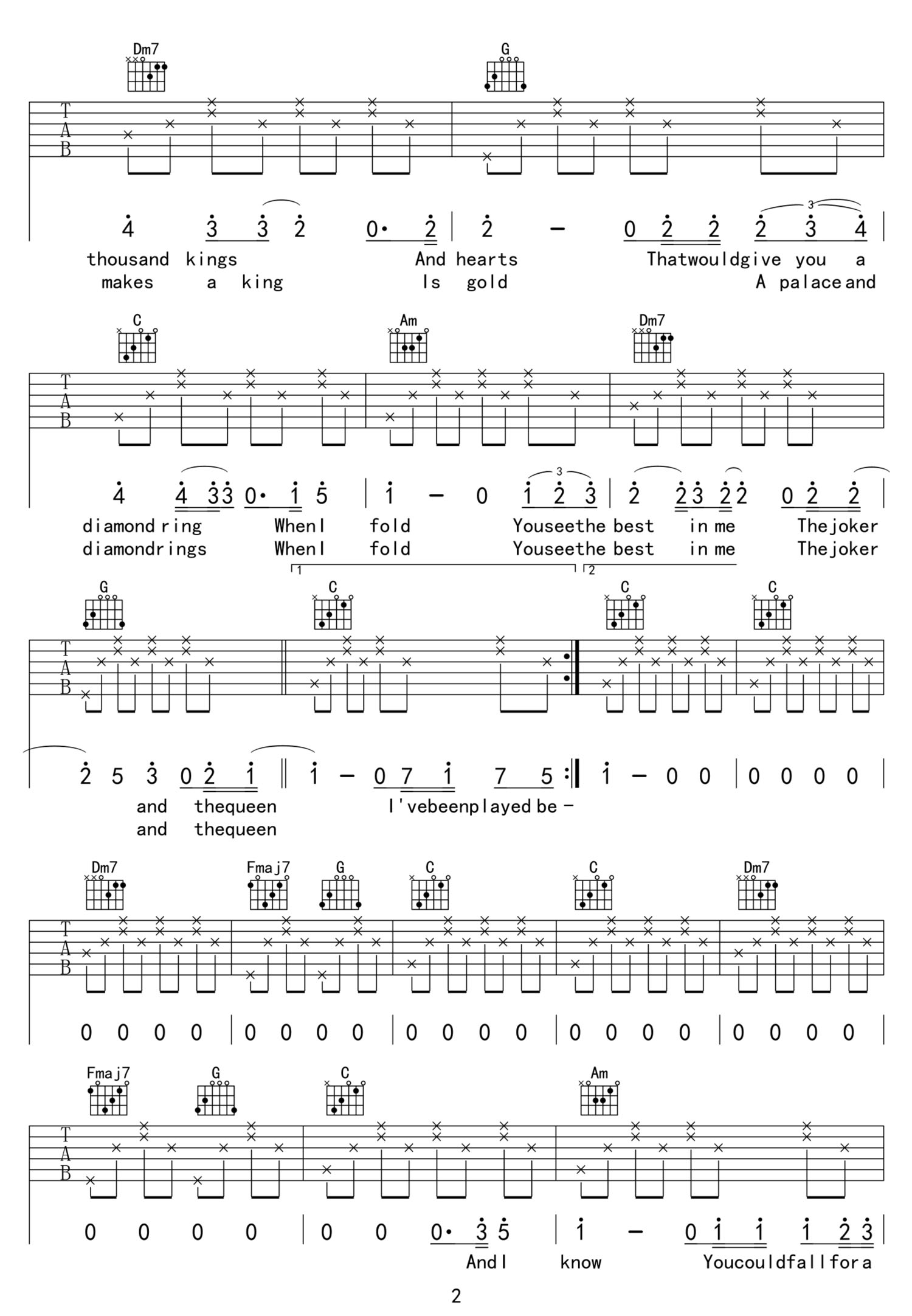 The-Joker-And-The-Queen吉他谱2-Ed-Sheeran