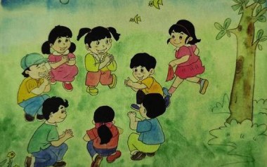 丢手绢吉他六线谱_儿歌_C调按弦打板版弹唱伴奏谱_图片谱