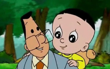 快乐父子俩吉他六线谱_儿歌_G调手指指法弹唱伴奏谱_高清六线谱