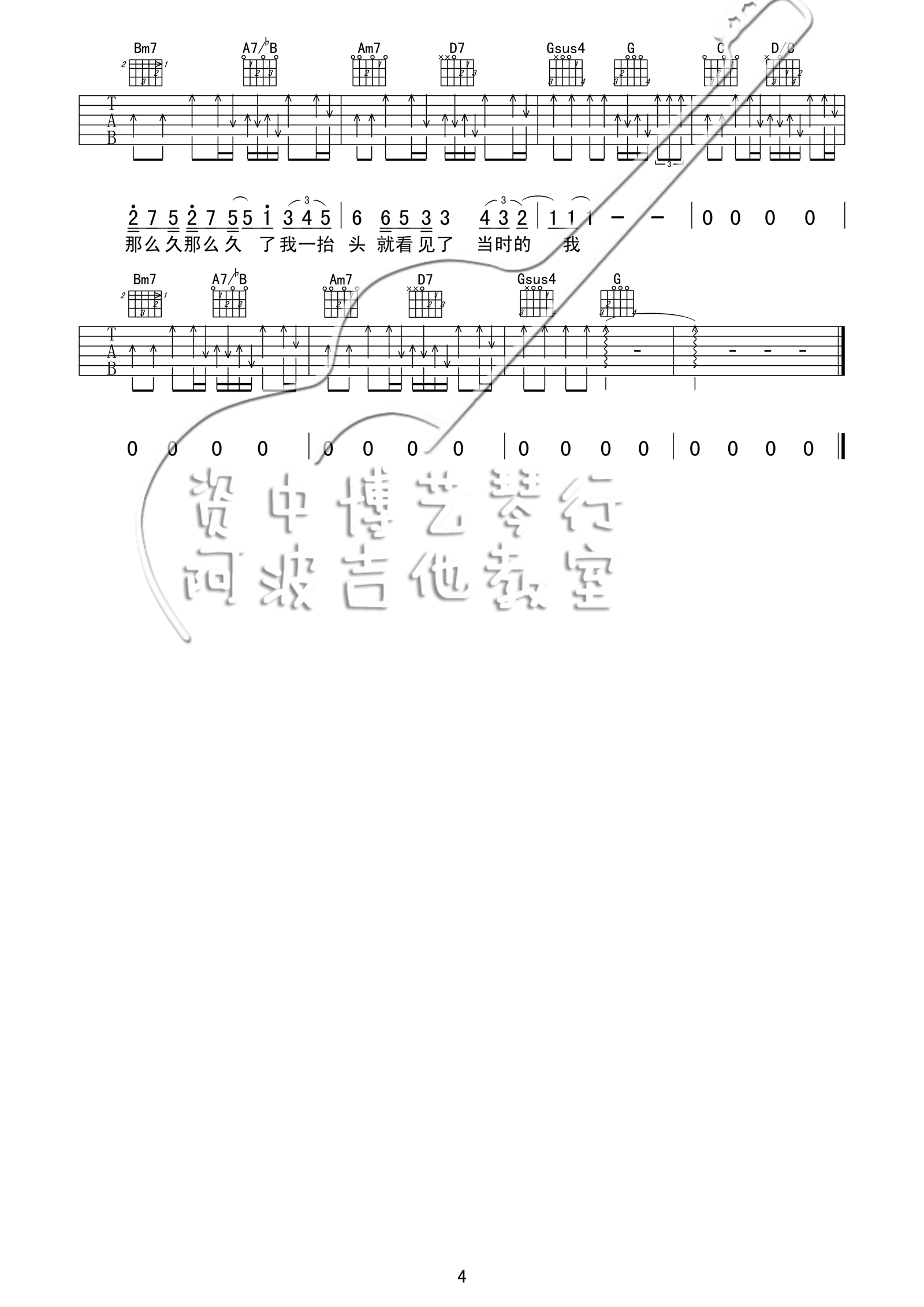 阴天快乐吉他谱4-陈奕迅